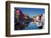 Colored Houses on the Island of Burano, Venice, UNESCO World Heritage Site, Veneto, Italy, Europe-Karen Deakin-Framed Photographic Print