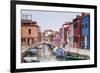 Colored Houses on the Island of Burano, Venice, Veneto, Italy, Europe-Julian Elliott-Framed Photographic Print