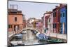 Colored Houses on the Island of Burano, Venice, Veneto, Italy, Europe-Julian Elliott-Mounted Photographic Print