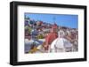 Colored Houses, San Roque Church, Market, Hidalgo, Guanajuato, Mexico-William Perry-Framed Photographic Print