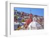 Colored Houses, San Roque Church, Market, Hidalgo, Guanajuato, Mexico-William Perry-Framed Photographic Print