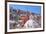 Colored Houses, San Roque Church, Market, Hidalgo, Guanajuato, Mexico-William Perry-Framed Premium Photographic Print