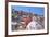 Colored Houses, San Roque Church, Market, Hidalgo, Guanajuato, Mexico-William Perry-Framed Premium Photographic Print