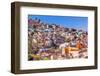 Colored Houses, San Roque Church, Market, Hidalgo, Guanajuato, Mexico-William Perry-Framed Photographic Print