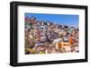 Colored Houses, San Roque Church, Market, Hidalgo, Guanajuato, Mexico-William Perry-Framed Photographic Print