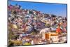 Colored Houses, San Roque Church, Market, Hidalgo, Guanajuato, Mexico-William Perry-Mounted Photographic Print