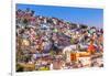 Colored Houses, San Roque Church, Market, Hidalgo, Guanajuato, Mexico-William Perry-Framed Photographic Print