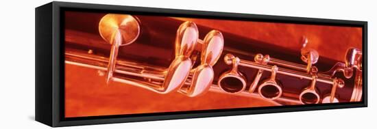 Colored Lights, Close-up of a Clarinet-null-Framed Stretched Canvas