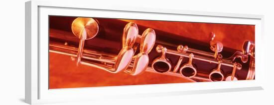 Colored Lights, Close-up of a Clarinet-null-Framed Premium Photographic Print