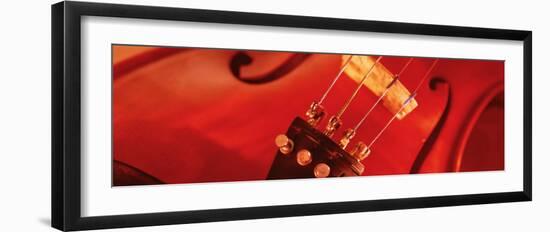 Colored Lights, Close-up of a Violin-null-Framed Photographic Print