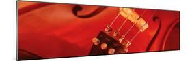 Colored Lights, Close-up of a Violin-null-Mounted Photographic Print