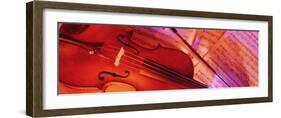 Colored Lights, Close-up of a Violin-null-Framed Photographic Print