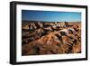 Colored Rocks near Wu Cai Wan in the Gobi Desert, Xinjiang, Western China., 2007 (Photo)-Ira Block-Framed Giclee Print