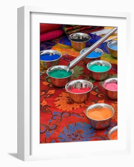 Colored Sand Used by Tibetan Monks for Sand Painting, Savannah, Georgia, USA-Joanne Wells-Framed Photographic Print