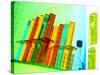 Colored Test Tubes-null-Stretched Canvas