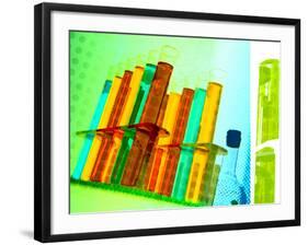Colored Test Tubes-null-Framed Photographic Print