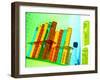 Colored Test Tubes-null-Framed Photographic Print