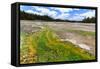 Colored Thermophilic Bacteria in Yellowstone National Park-James White-Framed Stretched Canvas