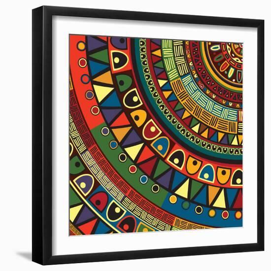 Colored Tribal Design, Abstract Art-Richard Laschon-Framed Photographic Print