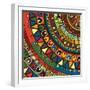 Colored Tribal Design, Abstract Art-Richard Laschon-Framed Photographic Print