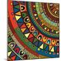 Colored Tribal Design, Abstract Art-Richard Laschon-Mounted Photographic Print