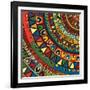 Colored Tribal Design, Abstract Art-Richard Laschon-Framed Photographic Print