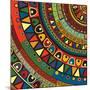 Colored Tribal Design, Abstract Art-Richard Laschon-Mounted Photographic Print