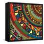 Colored Tribal Design, Abstract Art-Richard Laschon-Framed Stretched Canvas