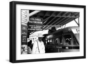 Colored waiting room' in North Carolina, 1940-Jack Delano-Framed Photographic Print