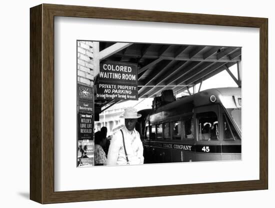 Colored waiting room' in North Carolina, 1940-Jack Delano-Framed Photographic Print