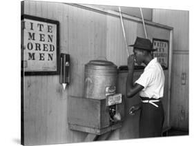 "Colored" Water Cooler in Streetcar Terminal, Oklahoma City, Oklahoma-Russell Lee-Stretched Canvas