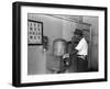 "Colored" Water Cooler in Streetcar Terminal, Oklahoma City, Oklahoma-Russell Lee-Framed Photo