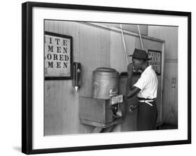"Colored" Water Cooler in Streetcar Terminal, Oklahoma City, Oklahoma-Russell Lee-Framed Photo