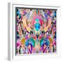 Colorful Abstract Floral Pattern-Tanor-Framed Art Print