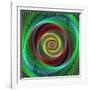 Colorful Abstract Geometric Spiral Design Background-David Zydd-Framed Photographic Print