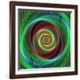 Colorful Abstract Geometric Spiral Design Background-David Zydd-Framed Photographic Print