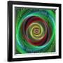 Colorful Abstract Geometric Spiral Design Background-David Zydd-Framed Photographic Print