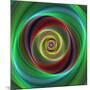Colorful Abstract Geometric Spiral Design Background-David Zydd-Mounted Photographic Print