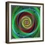 Colorful Abstract Geometric Spiral Design Background-David Zydd-Framed Photographic Print