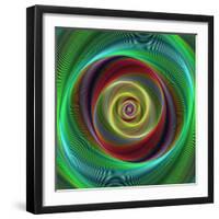 Colorful Abstract Geometric Spiral Design Background-David Zydd-Framed Photographic Print