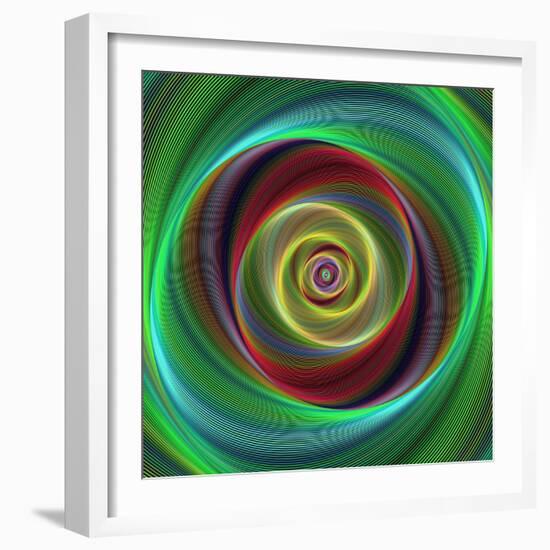 Colorful Abstract Geometric Spiral Design Background-David Zydd-Framed Photographic Print