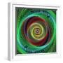 Colorful Abstract Geometric Spiral Design Background-David Zydd-Framed Photographic Print