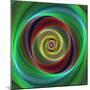 Colorful Abstract Geometric Spiral Design Background-David Zydd-Mounted Photographic Print