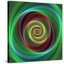 Colorful Abstract Geometric Spiral Design Background-David Zydd-Stretched Canvas