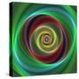 Colorful Abstract Geometric Spiral Design Background-David Zydd-Stretched Canvas