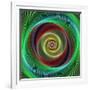 Colorful Abstract Geometric Spiral Design Background-David Zydd-Framed Photographic Print