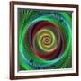 Colorful Abstract Geometric Spiral Design Background-David Zydd-Framed Photographic Print