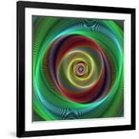 Colorful Abstract Geometric Spiral Design Background-David Zydd-Framed Photographic Print