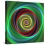 Colorful Abstract Geometric Spiral Design Background-David Zydd-Stretched Canvas