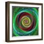 Colorful Abstract Geometric Spiral Design Background-David Zydd-Framed Premium Photographic Print